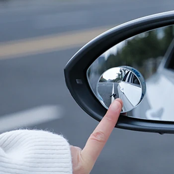 

360 Degree Car Mirror Convex Mirror Blind Spot Auto Rearview Mirror Wide Angle Vehicle Parking Rimless Universal Mirrors