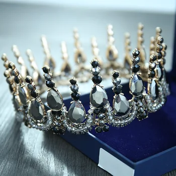 

Luxury Crystal Crown Baroque Bride Wedding Crown Dance Performance Hair Accessories Wedding Photography Accessories