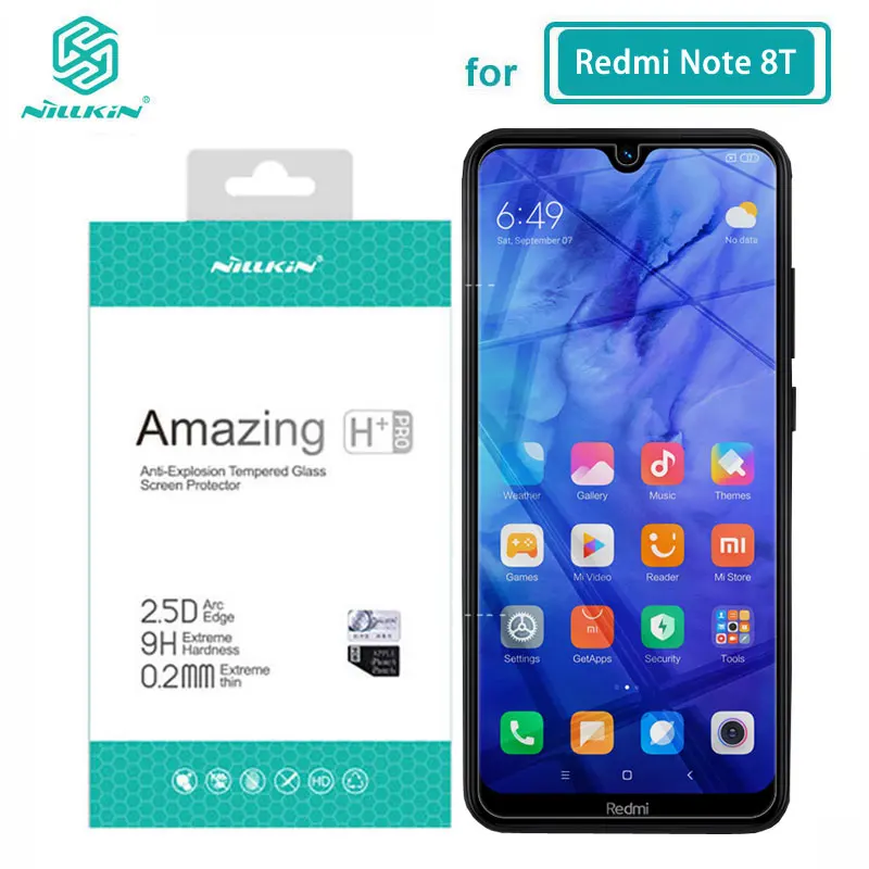 Защитное стекло Nillkin Amazing H + Pro закаленное для экрана 0 2 мм 2.5D Xiaomi Redmi Note 8T 8t|Защитные