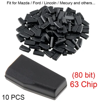 

10pcs Blank 4D63 80Bits Carbon Chip Car Key Transponder Chip Fit for Mazda Ford Lincoln Mecury etc