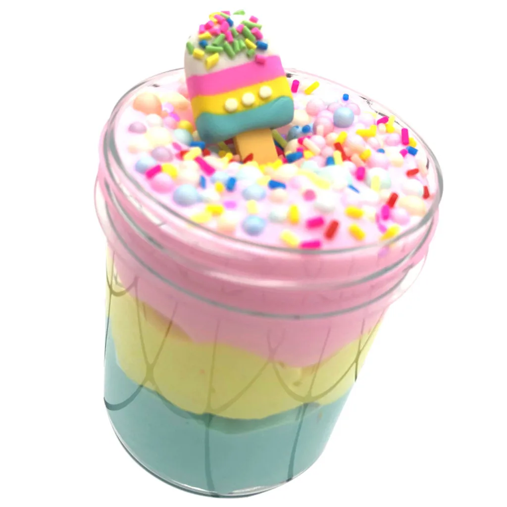 Simulation Ice Cream Mixed Color Slime Scented Stress Reliever Kids Clay Toys reduced pressure mud Children