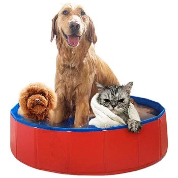 

VC Foldable Dog Cat Pool PVC Wash Pond Dog Bathtub Big Bed Small Dog Swimming Home Bed Summer Pool
