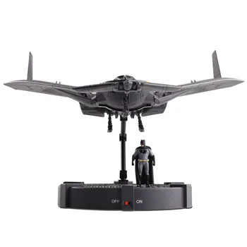 

Batman Spaceship aircraft helicopter fighter plane Diecast Alloy model with Base Lights Batman Figure Model Toys Gifts for Kids