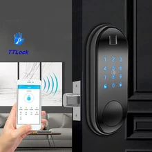 Inteligentny zamek Keyless elektroniczny Bluetooth TTlock biometryczny czytnik linii papilarnych karta elektroniczna klawiatura z ekranem dotykowym automatyczna blokada kontrola aplikacji