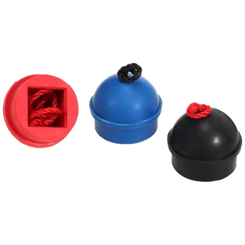 

3PCS Cue Chalk Holder Rubber billard Billiards Chalk Holder Pool Cue Chalk Case with String snooker accessories