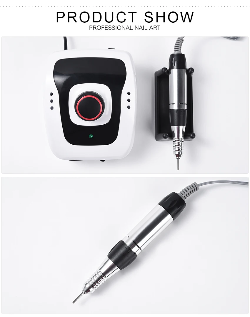 Máquina de Broca do Unha Conjuntos com Pedal Equipamento da Arte do Unha Elétrica Moinho Cortador Profissional Manicure Aparelho 30 w 35000 Rpm 6 broca do prego moinho cortador conjuntos com