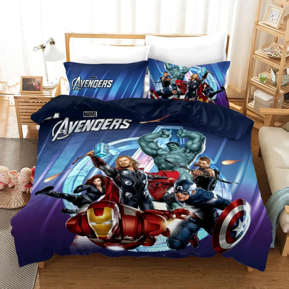 2019 Новый Marvel Капитан Америка Человек паук Железный человек 3D постельное белье