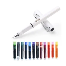 Stylo à plume 0.38mm 13 pièces/ensemble, Sac d'encre remplaçable de haute qualité, fournitures scolaires, de bureau, papeterie d'écriture pour étudiants