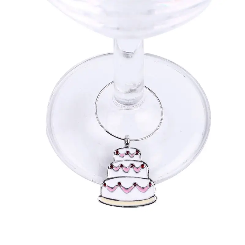 

2020 5pcs/set Bride Groom Dress Pendant Wine Glass Cup Ring Tags Markers Table Decor