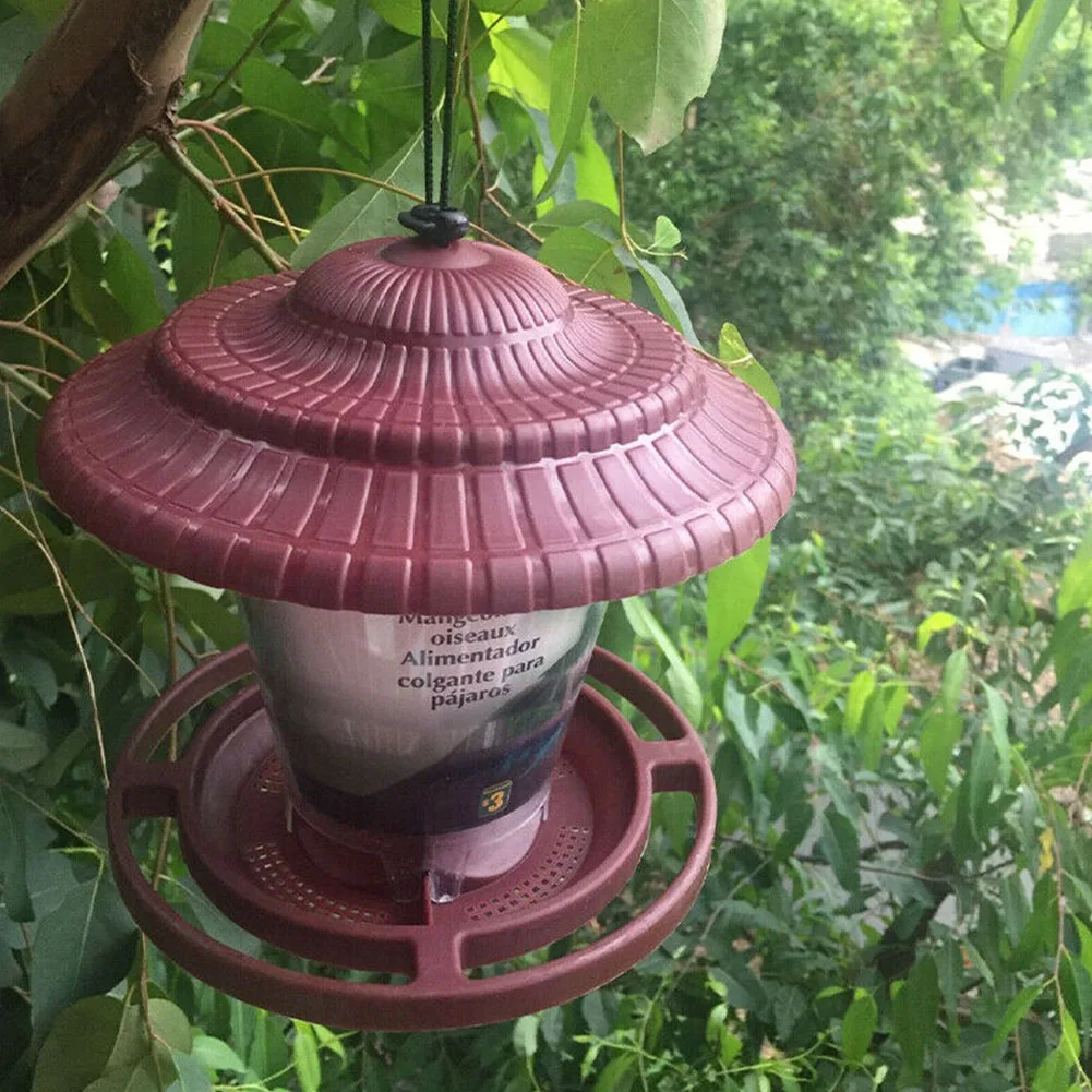 Outdoor Wild Bird Feeder Food Dispenser Balcony Balanced Container