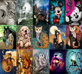 

Round Drill DIY Diamond Painting 3D Embroidery Cross Stitch 5D Home Decor Arts Decoration Gift Diamond Mosaic Animal