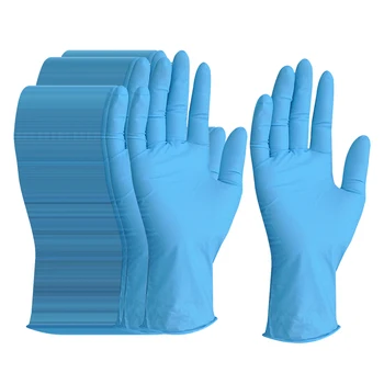 

100 Pieces Disposable Food Prep Gloves Work Gloves for Cooking Lab Dyeing Waterproof Premium Nitrile Gloves