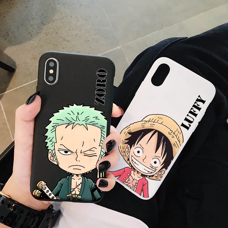 Цельный чехол для телефона Luffy Zoro Samsung Galaxy S10 S9 S8 S7 S6 Plus Lite edge S10e матовые Силиконовые