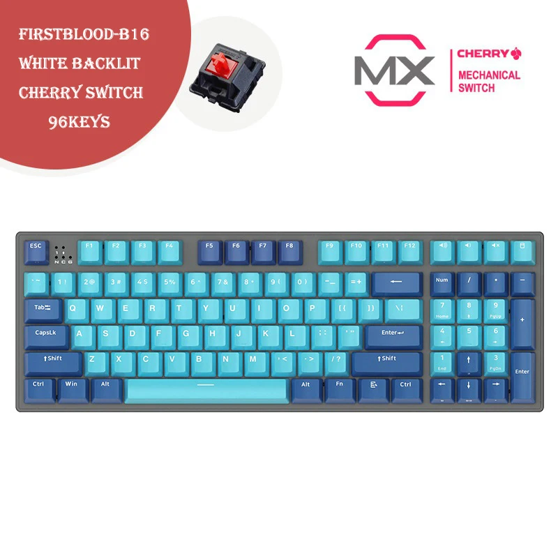 Механическая игровая клавиатура AJAZZ Cherry Axis с 96 клавишами MX PBT Keycap со съемной