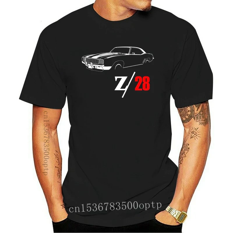 Новинка 2021 Хлопковая мужская одежда с коротким рукавом 1969 Camaro Z28 винтажная