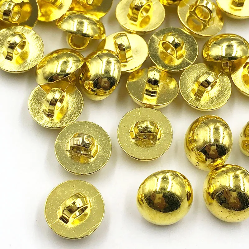50/100 pcs 12mm electroplated gold button clothing sewing accessories DIY crafts decoration children's handmade buttons PT333 | Дом и сад