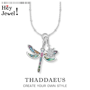 

Charm Necklace Dragonfly & Sun,2019 Winter New Fashion Bohemia Jewelry Europe 925 Sterling Silver Bijoux Gift For Women Girl