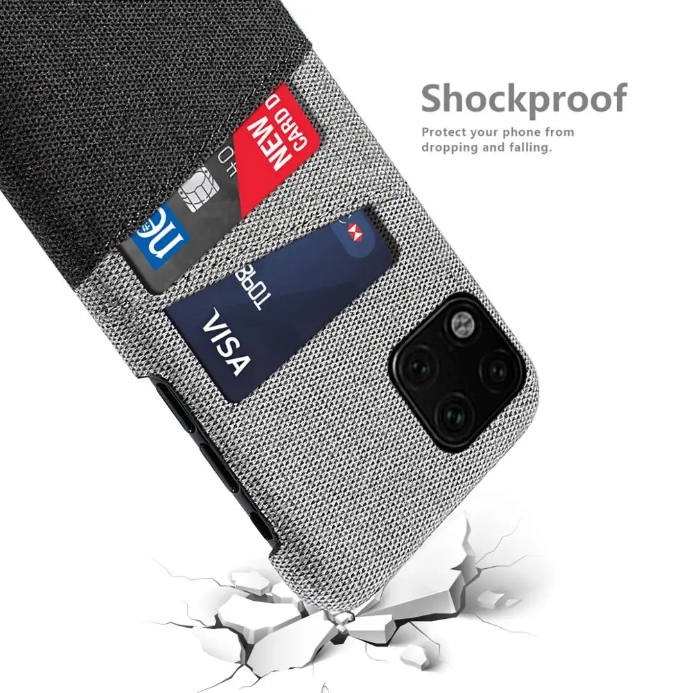 Для iphone 11 Pro Max 11 pro Чехол тонкий PC защитный матовый тканевый чехол для iphone 5 5S SE 6 6s 7 XR X XS Чехол кошелек для карт