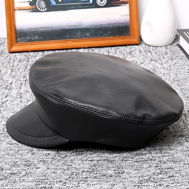 SILOQIN Зимняя шляпа из натуральной кожи Snapback для мужчин и женщин модные армейские Кепки из овечьей кожи для отдыха сохраняющие тепло трендовые плоские кепки Casquette