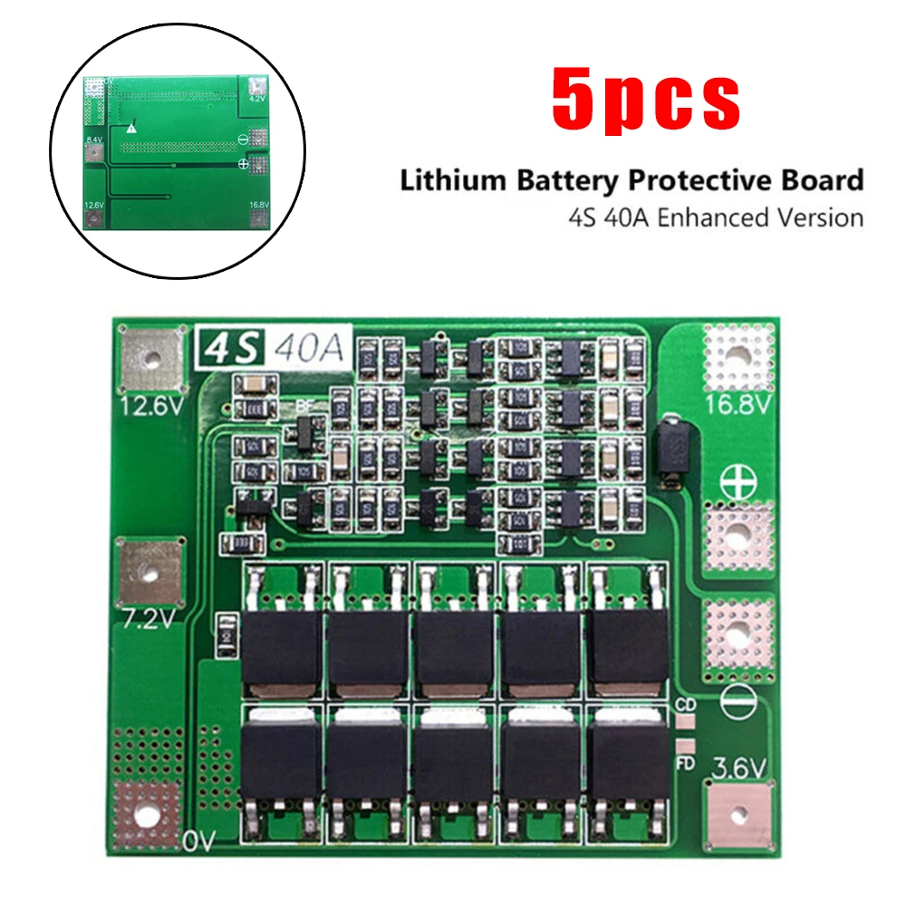 4 string 40A Protection Boards Enhanced version 5pcs set Lipo Li-ion BMS New | Инструменты