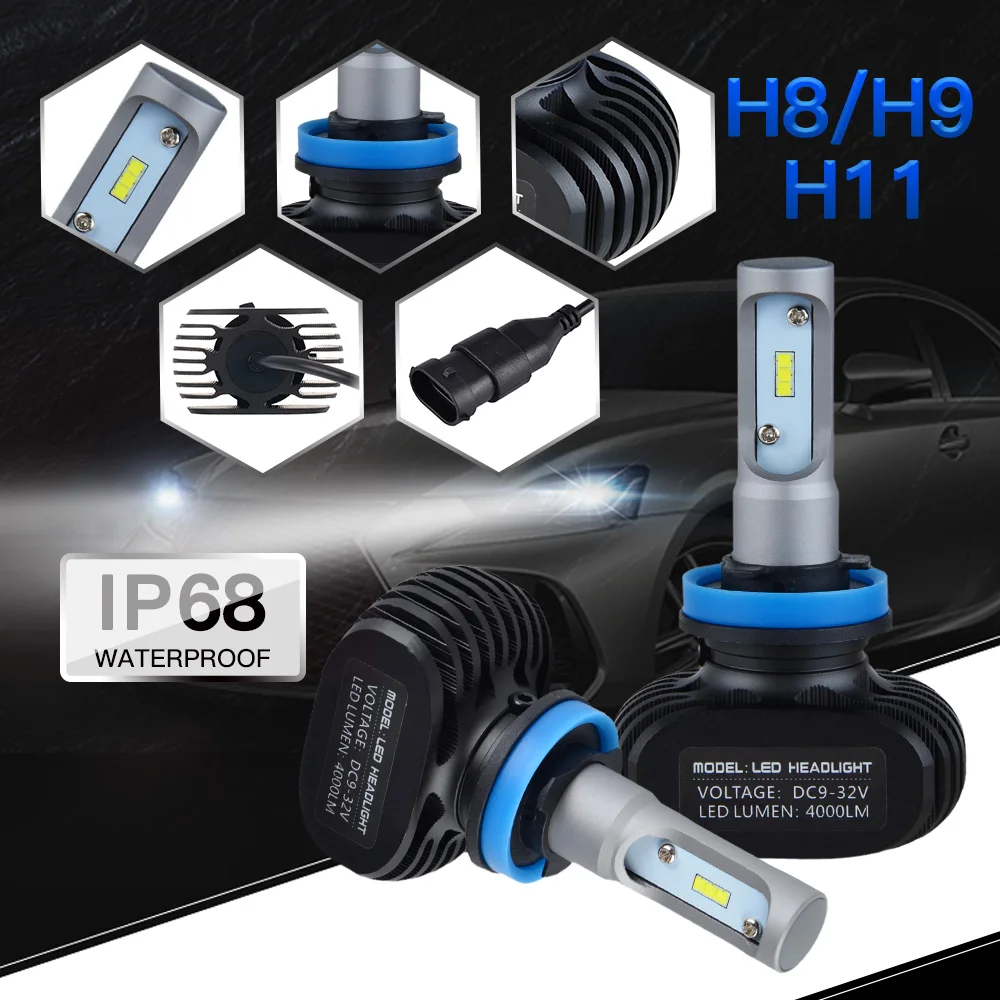 NICECNC H7 H8 CSP светодиодный автомобильный головной светильник лампа Hi-Lo луч 50 Вт 8000 лм 6500 к автомобильный светильник 12 в 24 в для Honda