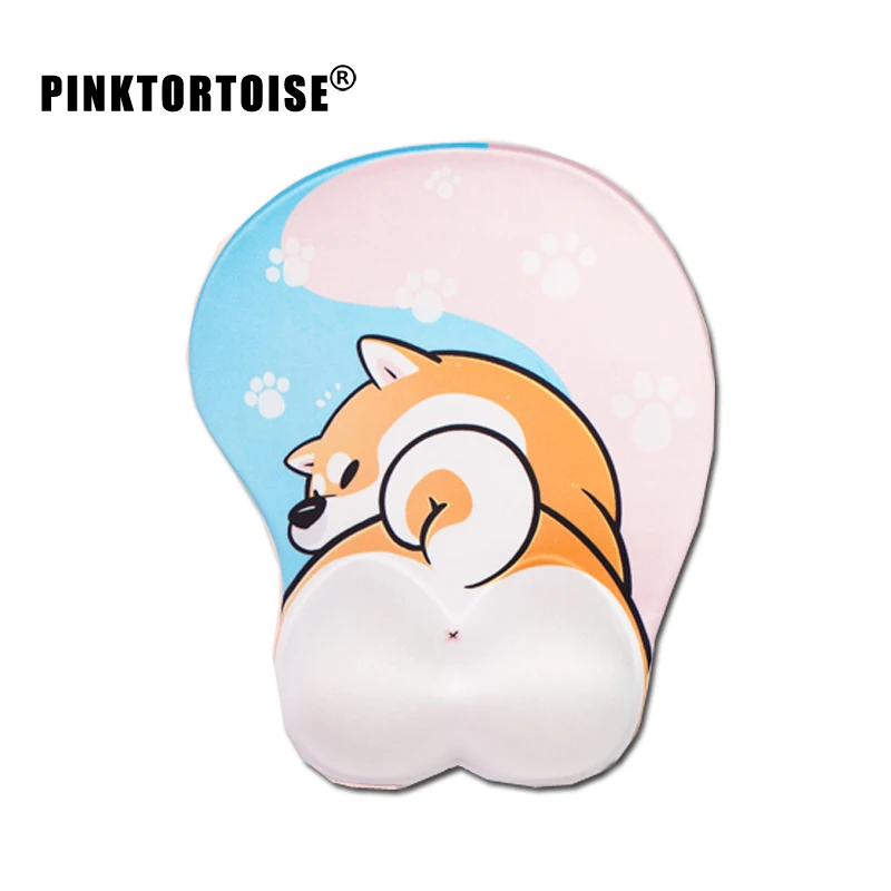 

Anime carton lovely dog PP 3D Mouse Pad 3D Soft Chest Mouse Pad Mat Wrist Rest