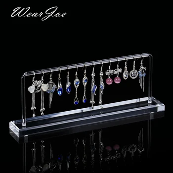 

Acrylic Clear Perspex Jewelry Earrings Ear Stud Display Rack Stand Earbob Organizer Hanging Holder Desktop Sturdy Tiers Showcase