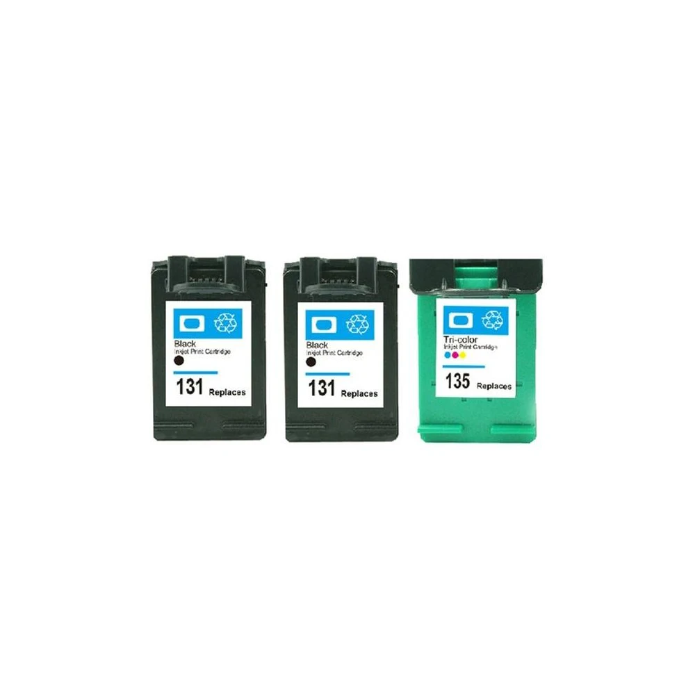 3x картридж совместимый для hp131 для hp135 131 135 Photosmart 2710 2610 325 2355 с чернилами hp DeskJet 5740 5943 5940 6620 6840