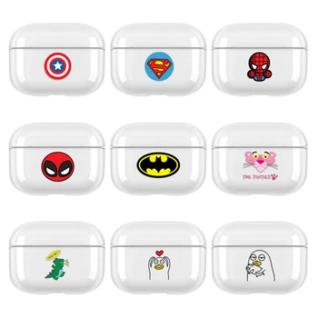 

For Apple AirPods Pro Charging Box Clear Hard PC Case Cute Cartoon Cases for Airpods 3 Wireless Bluetooth Earphone Cover Coque