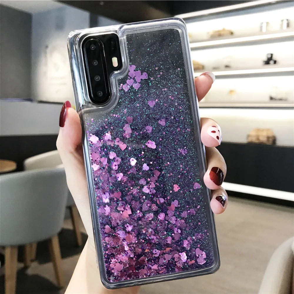 Cute love heart Liquid Quicksand Case For Samsung Galaxy Note 10 9 8 5 4 S10 Plus S9 S8 S7 Cover TPU Soft Funda Coque Shell Capa |