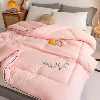 

Thicken Quilt for Winter King Queen Twin Size White Comforter Bedding Set Bedspread Duvet Throw Blanket Bed Quilt