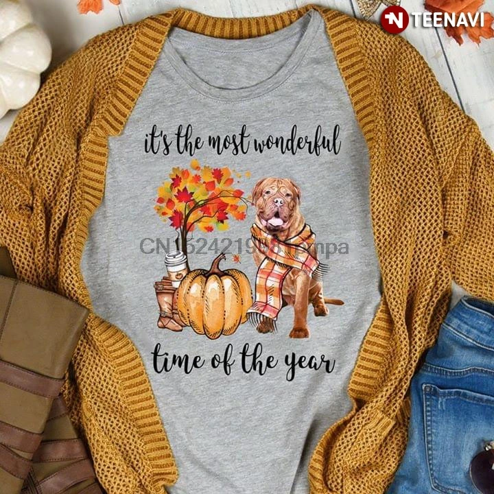 Мужская футболка с надписью It's The Best Time Of Year Dogue Бордовые женские и мужские
