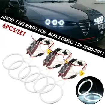 

6pcs Excellent Ultra bright Illumination CCFL Angel Eyes kit Halo Ring for Alfa Romeo 159 2005 2006 2007 2008 2009 2010 2011