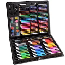 Young STUDENT'S 150 шт Набор для рисования Подарочная коробка кисть фломастеры детский практичный конверт набор канцелярских принадлежностей оптом