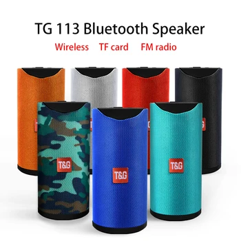 

TG113 Bluetooth Speaker Wireless Outdoor Sports Portable Speakers Support TF Card FM Radio Stereo For Computer Cell Phone 1200MA