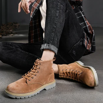 

Winter Outdoor Boots Men Shoes Male Adult Casual Ankle Rubber Anti-Skidding Boots Men work safety Shoes Footwear Sneaker %997