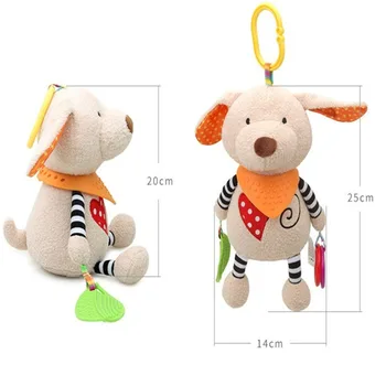 

High Quality Colorful Cotton Baby Animals Plush Toys Mobile Crib Bed Stroller Car Seat Hanging Baby Educational Rattle Toys