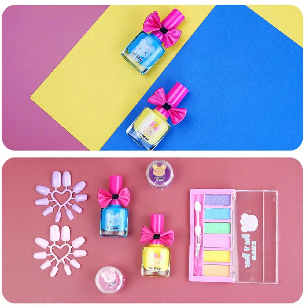 Kids Makeup Kit Girls Makeup Toys Set Pretend Play Toys Set Nail Sticker Cosmetic Toys For Girls