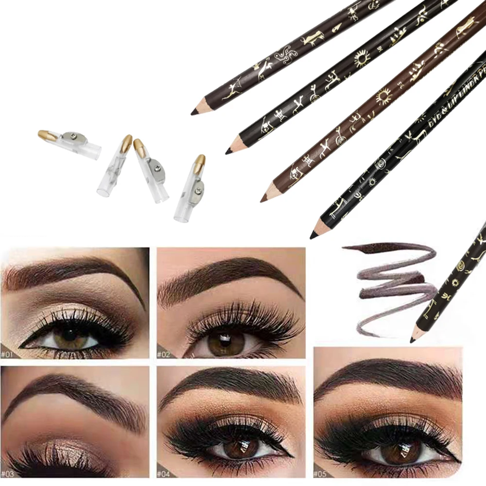 Hot 1PC Waterproof Eyebrow Pencil With Sharpener Long Lasting Eyebrow Enhancers Brow Liner Pen Cosmetic Eye Makeup Tools 4 Color Hot 1PC Waterproof Eyebrow Pencil With Sharpener Long Lasting Eyebrow Enhancers Brow Liner Pen Cosmetic Eye Makeup Tools 4 Color