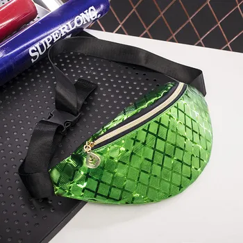 

Womens Ladies Laser Glitter Bum Bag Waist Fanny Pack Holiday Travel Wallet Money Belt