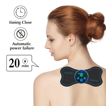 

Electric Mini Neck Massager Digital Display Intelligent Cervical Spine Massager Pulse Physical Therapy Massage Pain Relief Tool