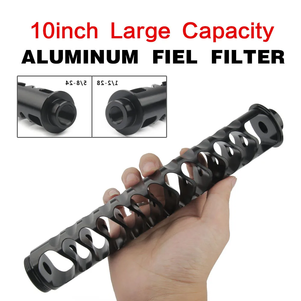 

Auto parts of 10 inch extension Spiral 1/2-28 Alloy Fuel Filter Single Core for NaPa 4003 WIX 24003 Solvent Motorcycle
