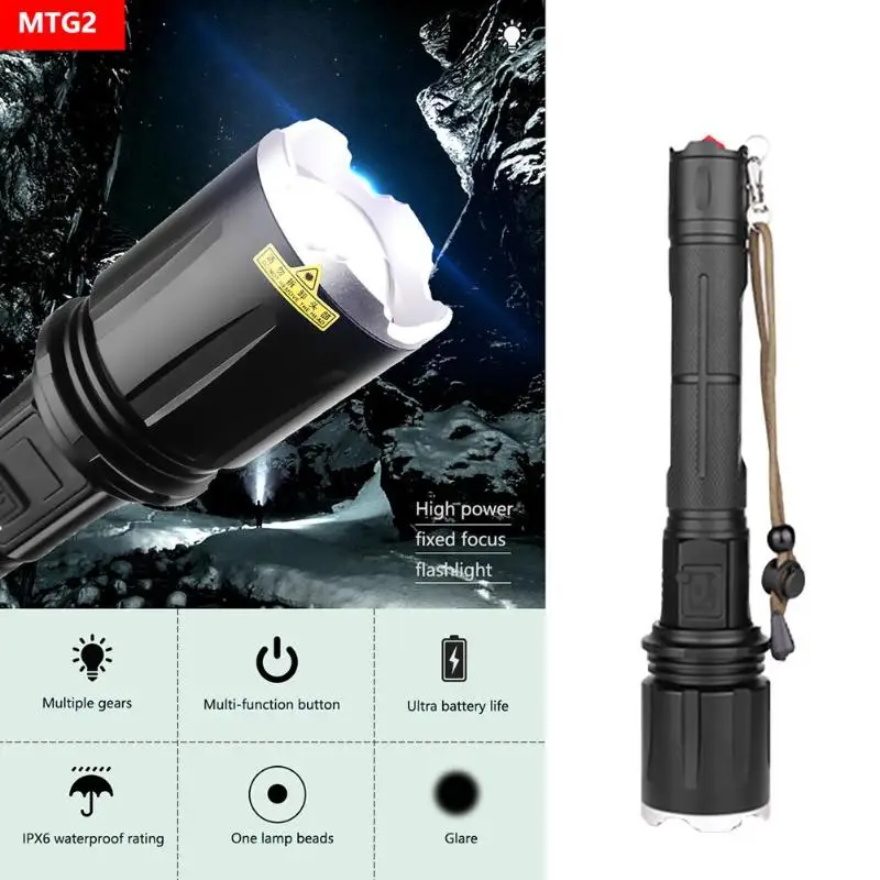 MTG2 LED Flashlight 60W 4 Modes Power Display Torch Glare Lamp for Camping Input and Output Emergency Charging Treasure MTG2 LED Flashlight 60W 4 Modes Power Display Torch Glare Lamp for Camping Input and Output Emergency Charging Treasure