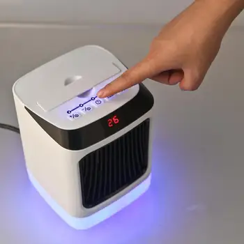 

Car Cooling and heating dual purpose Heater With Colorful Lights PTC Aluminum Platinum Heating Sheet Display Intelligent