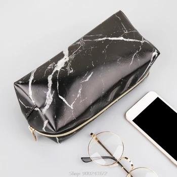 

Large Cute Pencil Case Pen Box Zipper Bags Marble Makeup Storage Supplies S09 20 Dropship