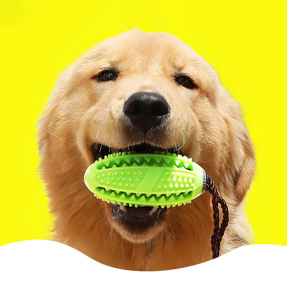 

Dog Interactive Natural Rubber Ball Puppy Chew Toy Food Dispenser Ball Bite-Resistant Clean Teeth Pet Playing Balls Pet Dog Toys