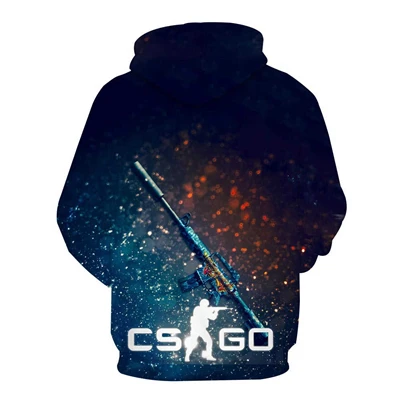 19 осень новая мужская Толстовка забавная игра CS GO 3D печать Толстовка Мужская Уличная толстовка мужская и женская хип-хоп пуловер большой размер Одежда