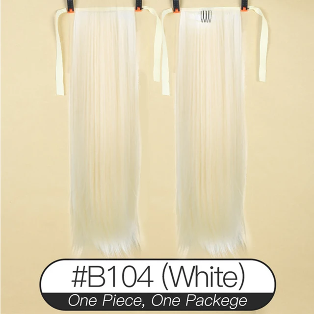 Xnaira Synthetic Fake Hair Pieces Afro Long Straight Drawstring Ponytail  Hair Bun Pony Tail Clip in Hair Ponytail Extensions 104