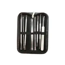 8 шт./компл. очиститель черных точек прыщей иглы Нержавеющая сталь Пинцет Для Удаления набор для ухода за лицом Удаление прыщей, встроенный в транспортное средство инструмент для ухода за кожей лица