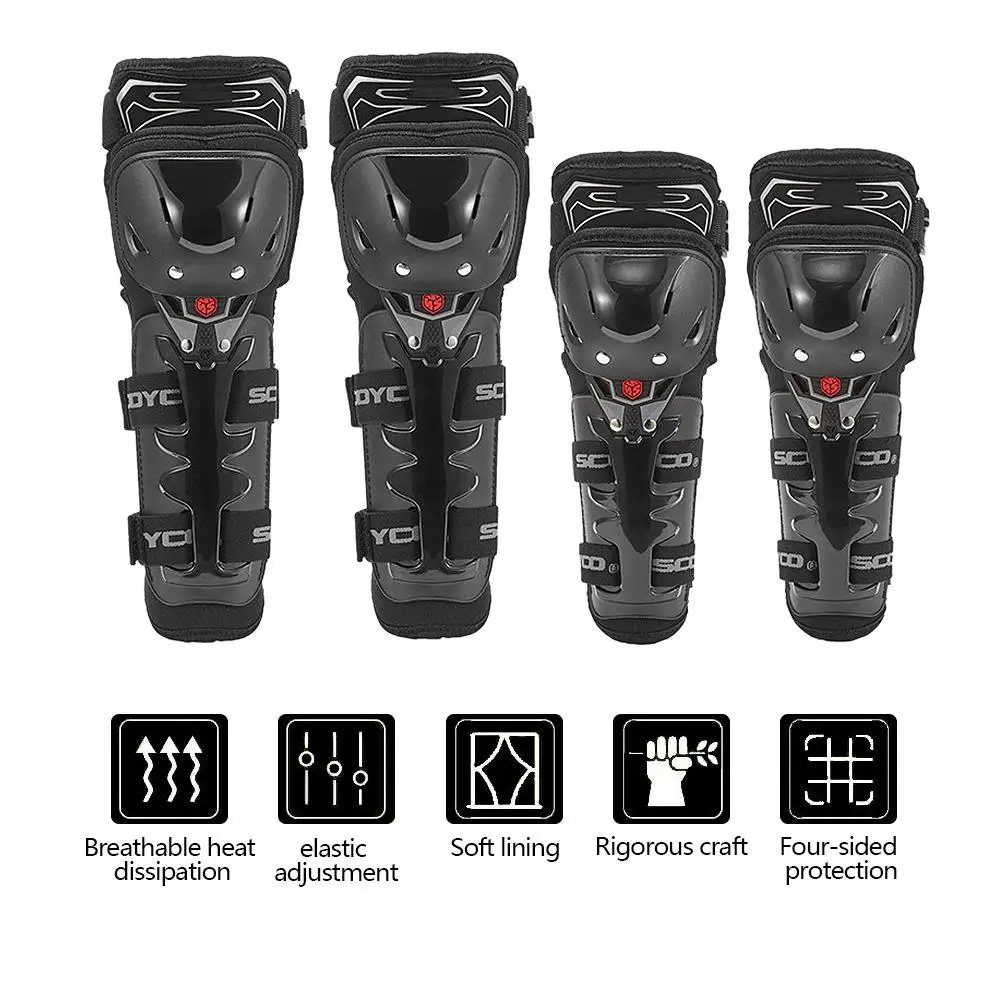 4pcs Motorcycle Protective Gear Motocross Knee Protector Brace Protection Elbow Pad Kneepad Motorcycle Sports Cycling Guard